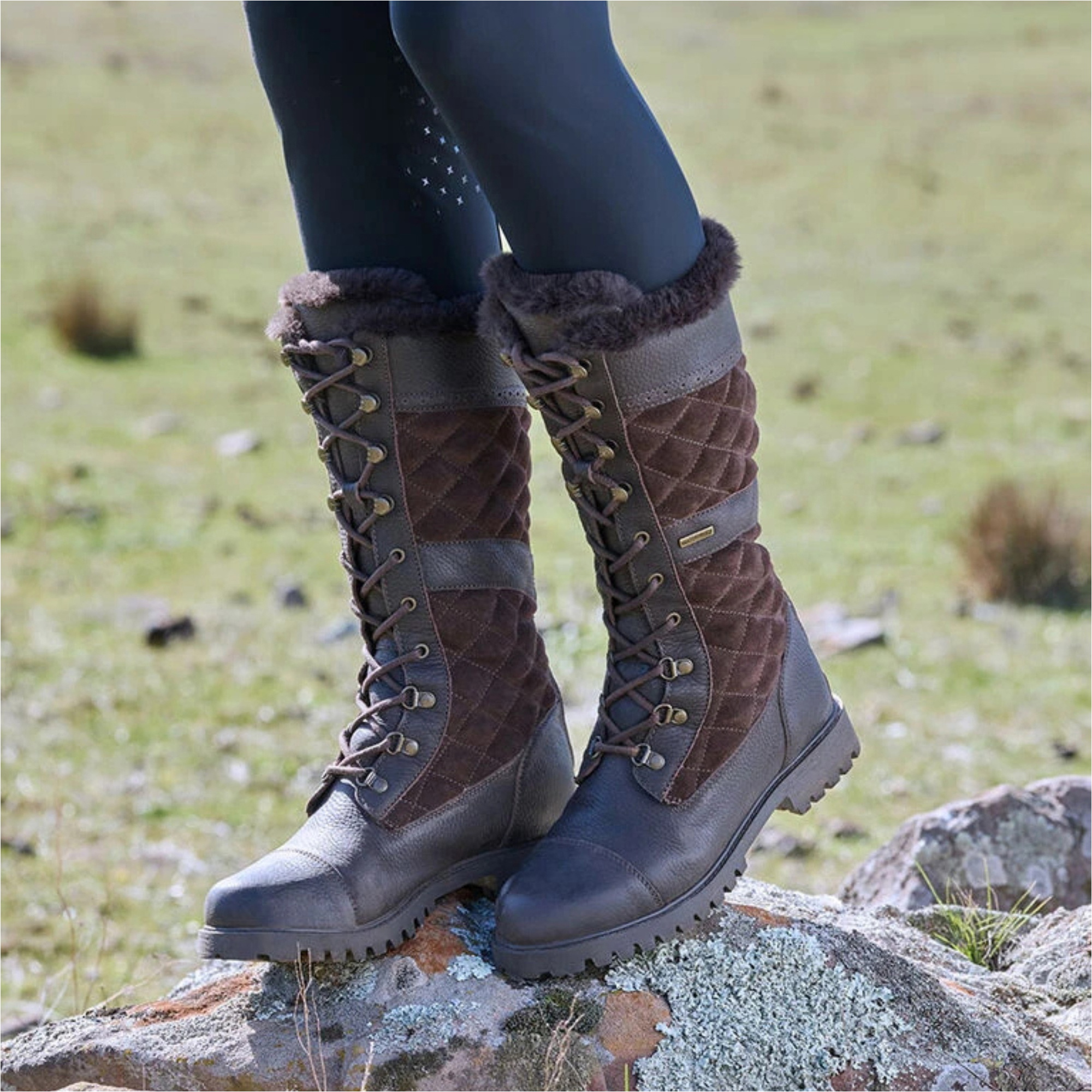 2026 Dublin Femmes Yukon Bottes En Patchwork 1029965 - Chocolate